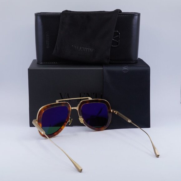 Valentino V-LSTORY VLS-129C Sunglasses - Honey Havana/Green - Picture 10 of 10